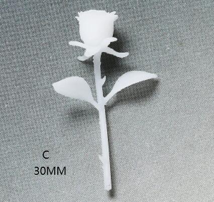 Adornos de rosas en 3D para abalorios de resina epoxi, adornos para joyería, accesorios de artesanía hechos a mano para micropaisaje con flores, fabricación de colgantes de resina con relleno: C