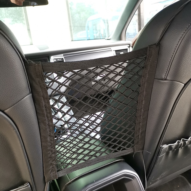 28 x 25cm universal bilsæde side opbevaring mesh net taske bagageholder lomme bagagerum net organisator auto interiør tilbehør