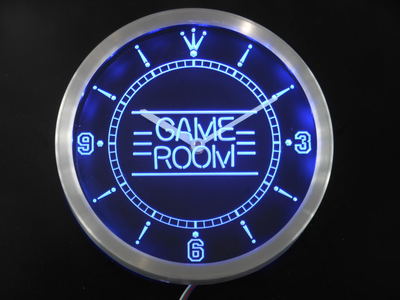 Nc0310 Spiel Zimmer Art Mann Höhle Neon- Licht Zeichen LED Wanduhr