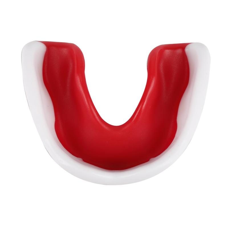 1Pcs Campagne Beschermende Mond Boksen Bretels Met Doos Tanden Protector Tand Brace Bescherming Basketbal Rugby Karate Tand Guard: red white