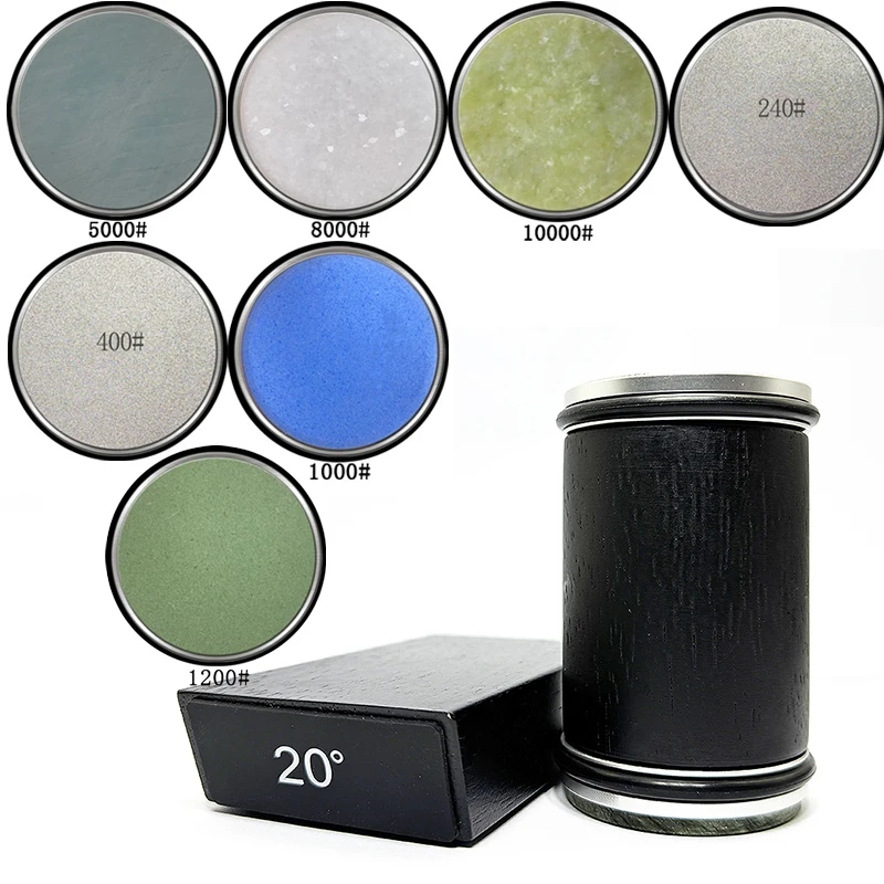 Rolling Knife Sharpener Magnetic Knife Holder Diamond Sharpening Stone 15 & 20 Degree Roller Sharpening for Kitchen Knives Tool