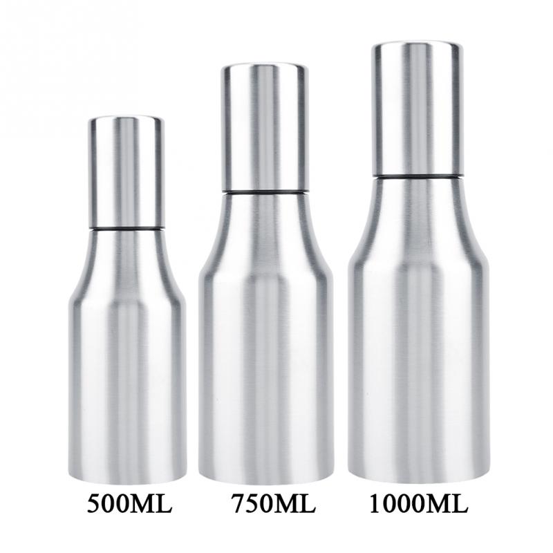 Stainless Steel Olive Oil Bottle Dispenser Bottle Pot Leakproof Vinegar Dispenser Kitchen Spice Storage Can Kitchen Tools