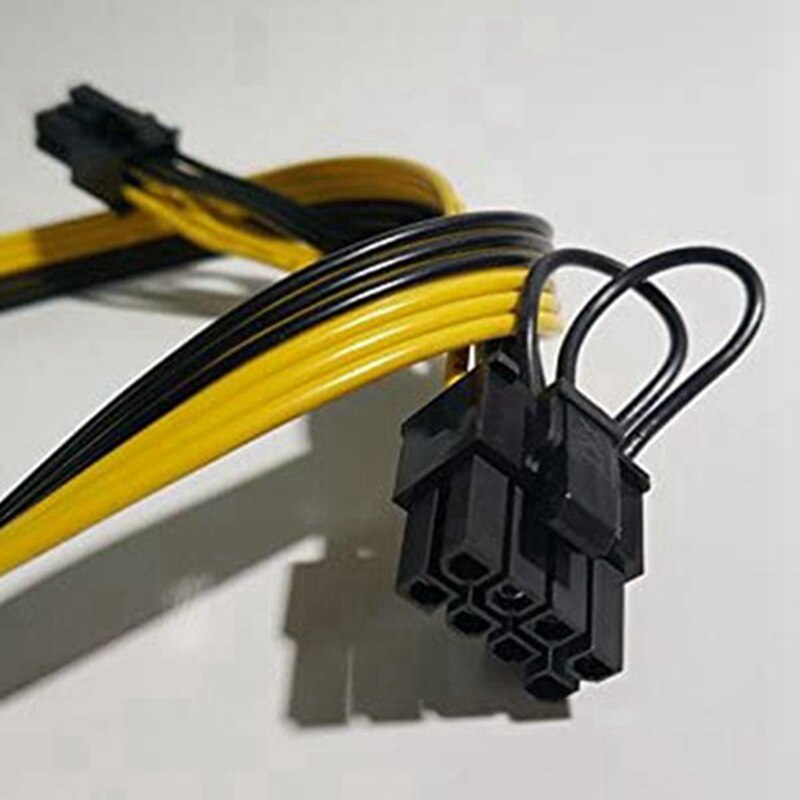 10 Pcs 6 Pin Pci-E Naar 8 Pin(6 + 2) Pci-E (Man Op Man) gpu Power Kabel 50Cm Voor Afbeelding Kaarten Mijnbouw Server Breakout Board