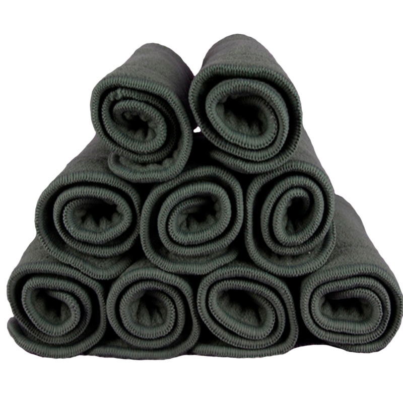 [Mumsbest]10 pcs Bamboo Charcoal Inserts For Baby Cloth Diaper Reusable Washable Inserts Liners For Real Pocket Cloth Nappy