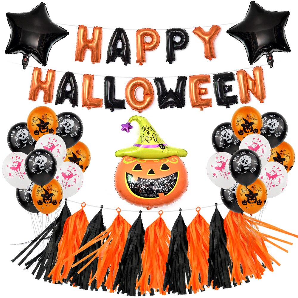 Pompoen Happy Halloween Ballonnen Folie Ballonnen Cijfers Dieren Ballons Accessoires Decor Halloween Event Feestartikelen: C