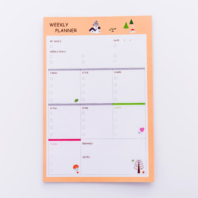 Daily Weekly Monthly Plan Memo Book 96 Pages Planner Schedule Notebook Agenda Time Table To Do List School Supply: Blue