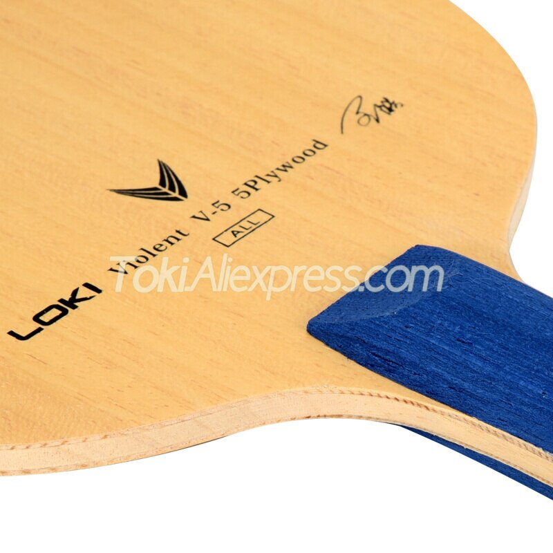 Raqueta de tenis de mesa Original LOKI Violent 5 V5, paleta de bate de Ping Pong de 5 capas de madera, redonda