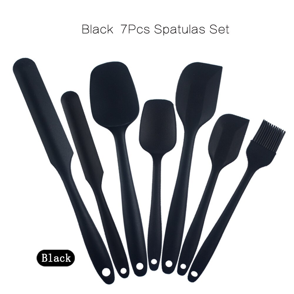 Kitchen Spatula Set BPA Free Silicone Scrapers Spoon Non-Stick Silica Cake BBQ Heat Resistant Cooking Utensils Baking Tools