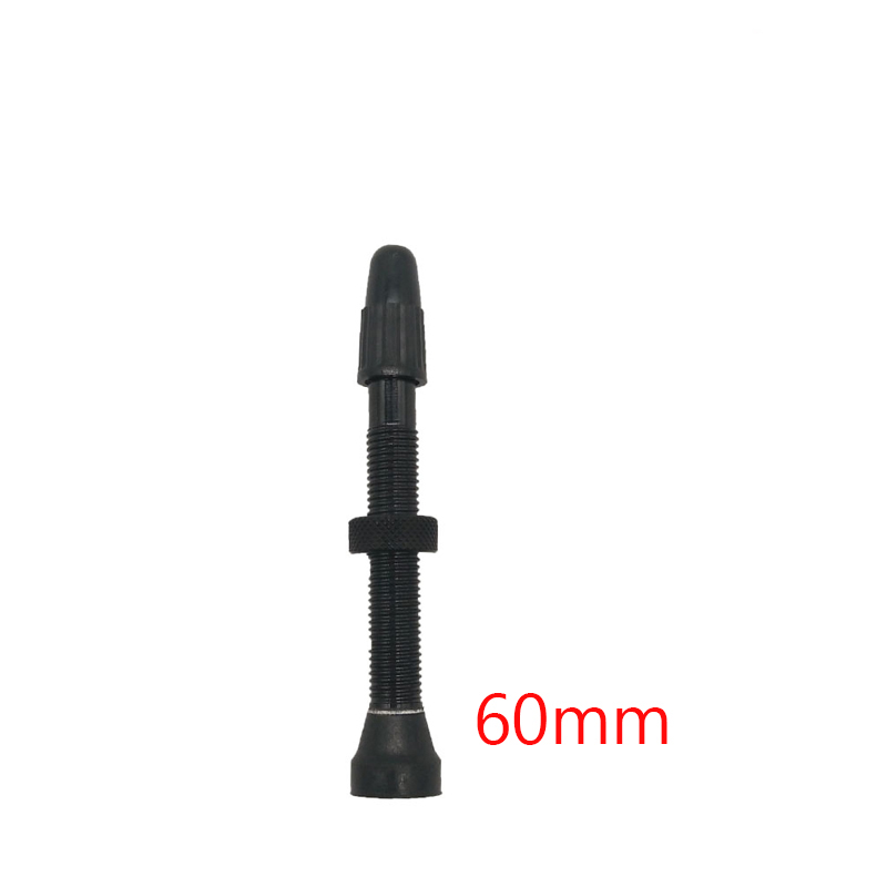 1 PCS Bicycle Tubeless Valve for Road Bike MTB Tubeless Ready Tire Tyre Valve Presta 50mm / 60mm: black 60mm