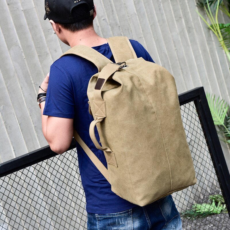 Large Capacity Rucksack Man Travel Bag Mountaineering Backpack Male Luggage Boys Canvas Bucket Shoulder Bags Men Backpacks