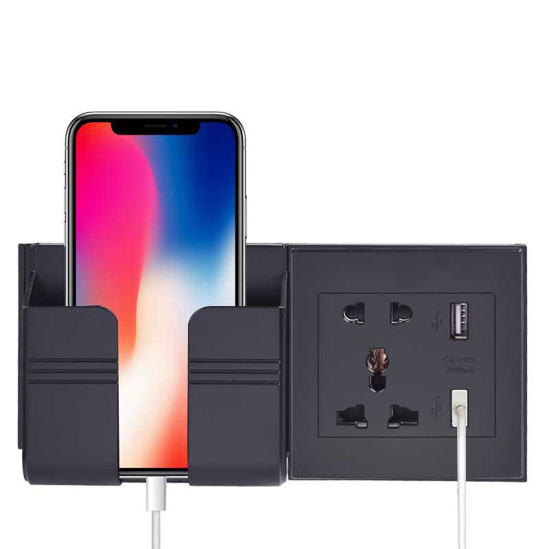 Universal Standard 2.1A USB Wall Socket Home Wall Charger 2 Ports USB Outlet Power Charger For Phone White/Black