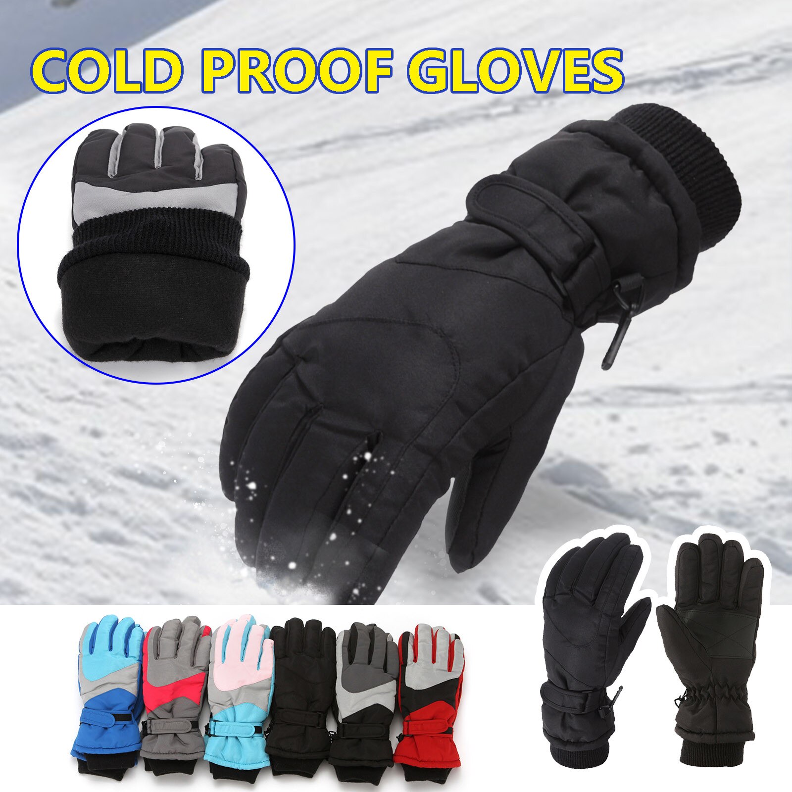 Baby Kid Winter Wanten Zacht Aangeraakt Lederen Handschoenen Waterdichte Baby Kidswarm Winddicht Fiets Anti-Slip Klimmen Handschoen