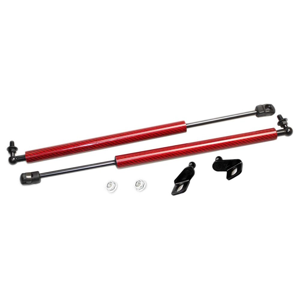 for MG ZS EV (crossover) Astor -2022 Front Hood Bonnet Modify Carbon Fiber Gas Struts Shock Damper Lift Supports Absorber: red carbon fiber