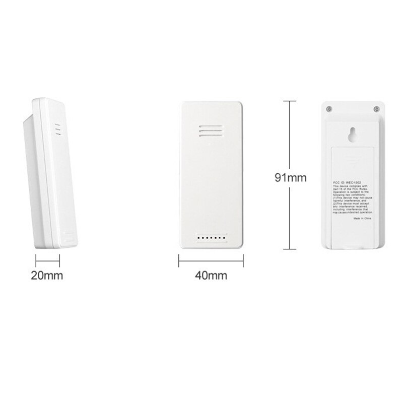 Outdoor Thermometer and Hygrometer with White Backlight Temperature Monitor & Humidity Gauge Battery Operated