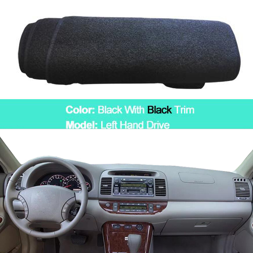Car Dashboard Cover Dash Mat Pad For Toyota Camry XV30 2002 2003 2004 2005 2006 LHD RHD Dash Board Cover Carpet Auto Sun DashMat: black