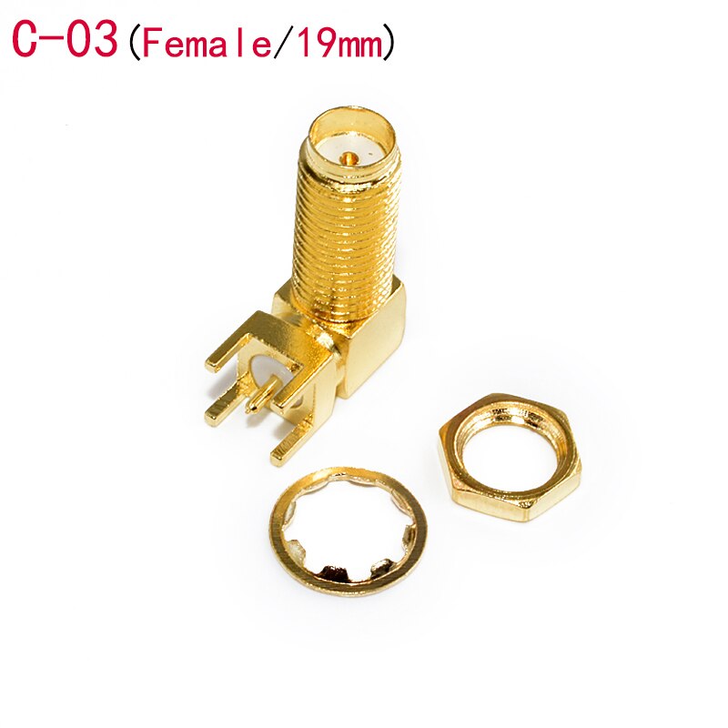 5Pcs SMA Male Female Jack Adapter Solder Edge PCB Straight Mount RF Copper Connector Plug Socket