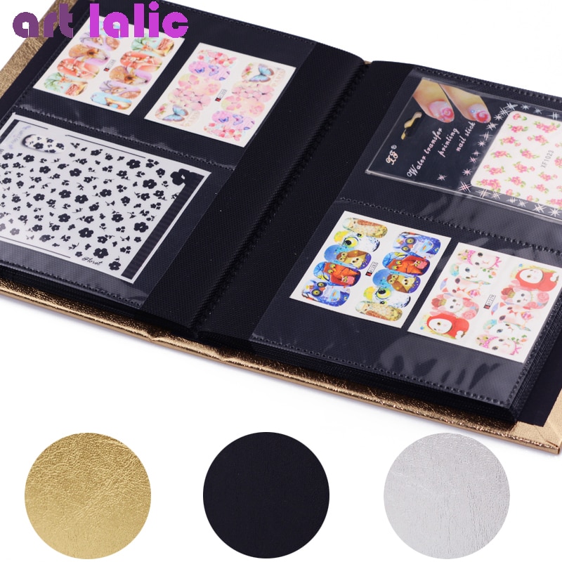 Grote 30 Pagina 'S 3D Nail Sticker Water Decal Verzamelen Albums Opslag Houder Nail Art Display Toont Boek Container Tool