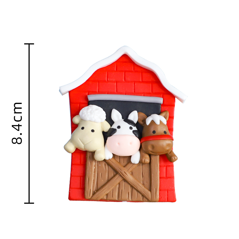 Boerderij Cake Topper Dier Koe Paard Cartoon Verjaardagsfeestje Baby Decoratie Kinderen Zonnebloem Serie Gelukkig Douche Bakken Taart