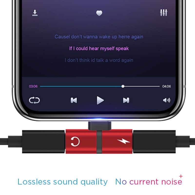 Für ios System Zu 3,5mm Jack Adapter 2 in 1 Kopfhörer Audio- Musik Spielen Ladegerät Für Apfel iPhone 11X7 8 Plus Aux Kabel Splitter