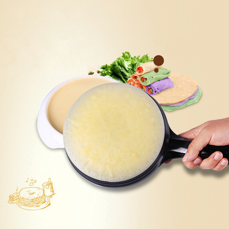 Mini crêpière électrique Pizza crêpe cuisson casserole cuisine antiadhésive Biscuit gril chinois printemps rouleau Machine de cuisson