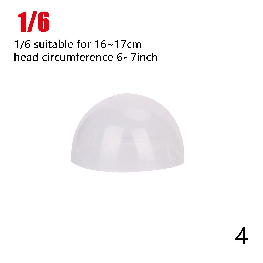 Casco de silicona para muñeca, peluca fija específica, antideslizante, antimanchas, de Gel de sílice, 1/3, 1/4, 1/6, 1/8, 1/12: Chocolate