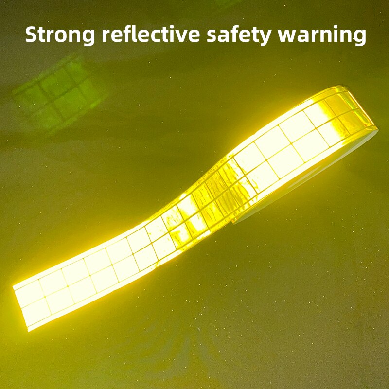 Banda de celosía reflectante para ropa, señal de advertencia de seguridad, cinta reflectante de costura, material reflectante para uso en tráfico, 5cm x 3m