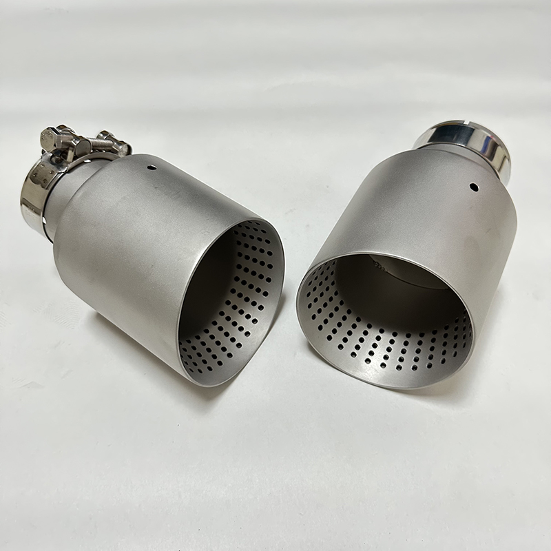 Exhaust nozzle Matte stainless steel large diameter 101mm 114mm open car muffler system AK Car muffler trim