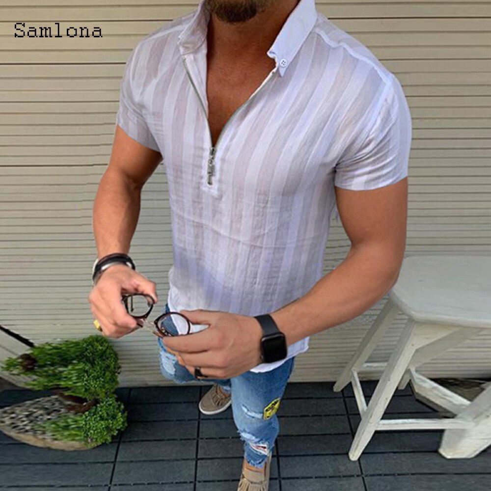 Plus koko 3xl miesten kesäpusero syksy rento paidat miesten alaslaskettava kaulus pitkähihainen tunika paita blusas topit