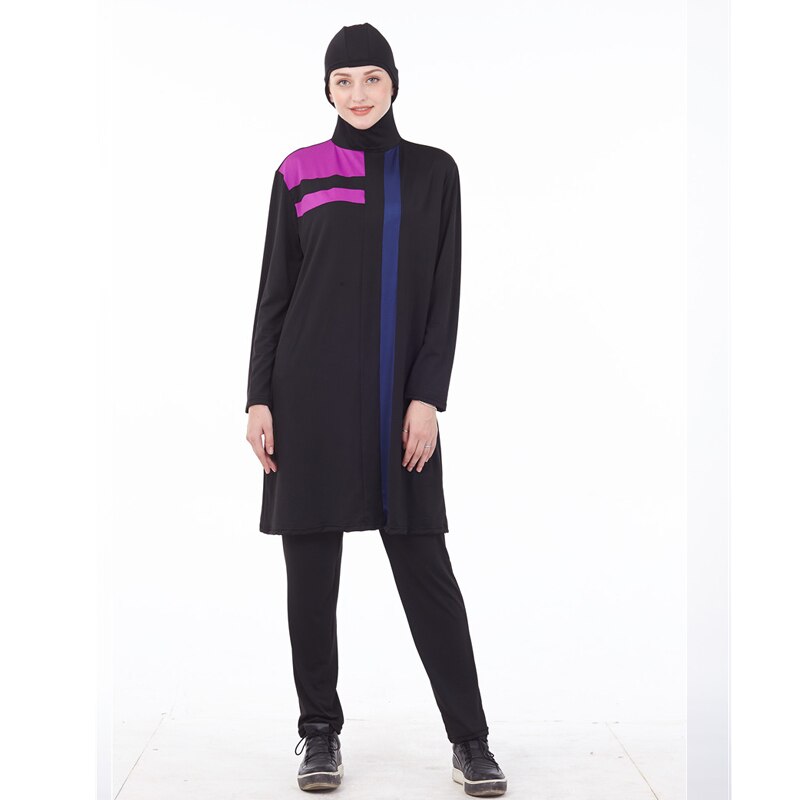 Maillot de bain musulman grande taille pour femmes et filles, couverture complète, Hijab modeste, burkini, plage, surf