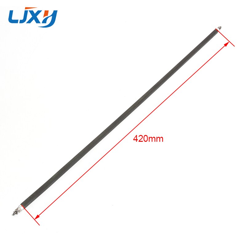 LJXH 6*6mm Square Shape Heating Tube Flexible Straight Type High Temperature Tubular Heater Pipe 230V 570~660W Electric Element: 420mm