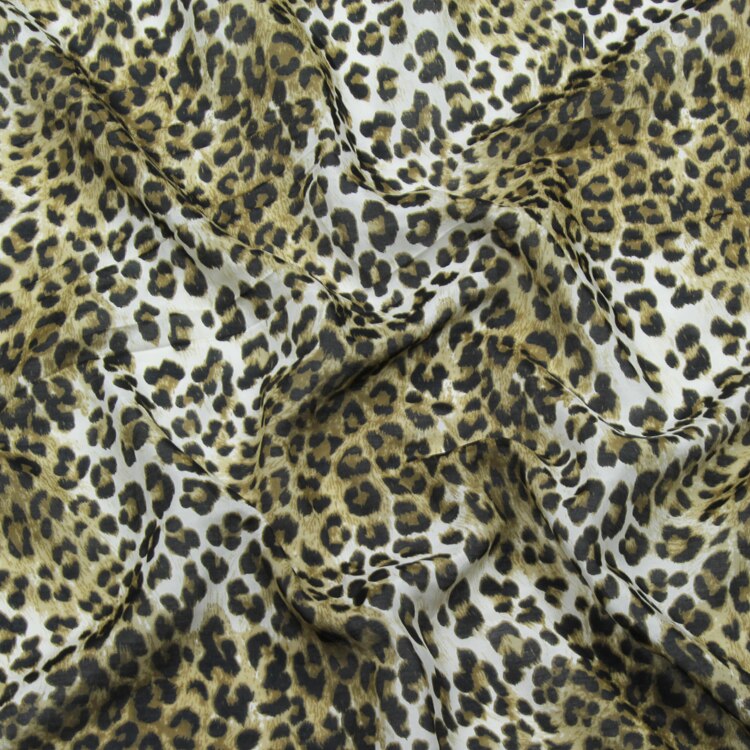 Leopard print silk blending cotton fabric silk cotton fabric 140cm width,SCT535