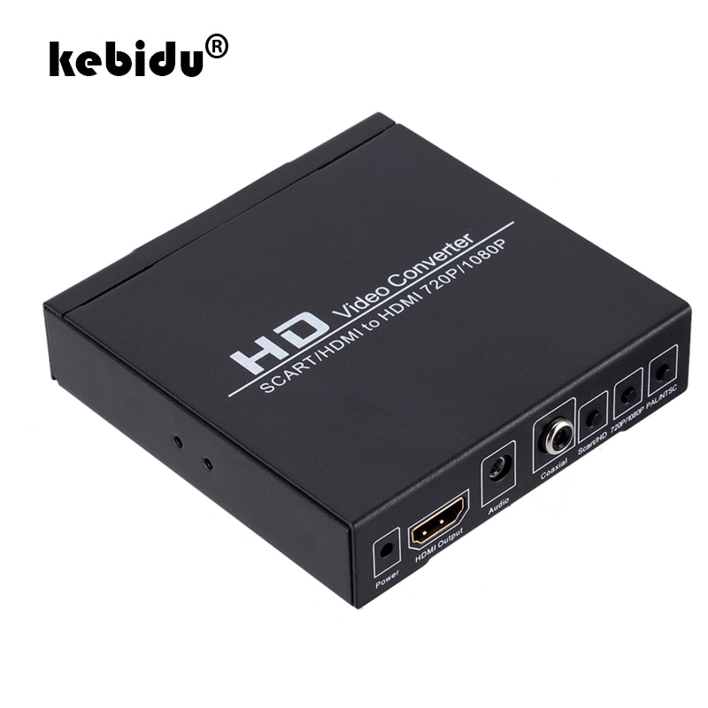 Kebidu Scart Hdmi Naar Hdmi Converter Adapter Full Hd 1080P 3.5 Mm Coaxia Video Audio Converter Voor Dvd Speler /Set-Top Box Hdtv