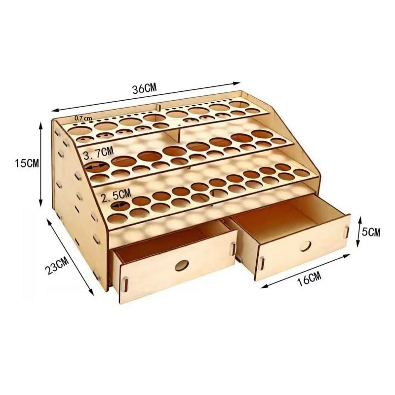 3 Layers Wooden Pigment Bottle Drawer Drawing Stor... – Vicedeal