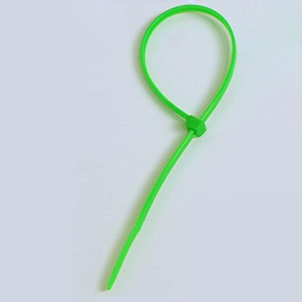 100pcs Outdoor Self Locking Plant Wall Home Portable Office Cable Ties Green Fasten Wrap Plastic UV Resistant Pipe Decoration