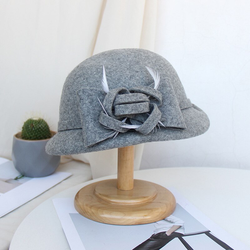FS Chapeau Fedora en laine avec voile Femme | À la , Chapeau Floral, casquette élégante Femme, chapeaux d'église en feutre, Chapeau rouge noir Femme chapeaux d'église: Grey