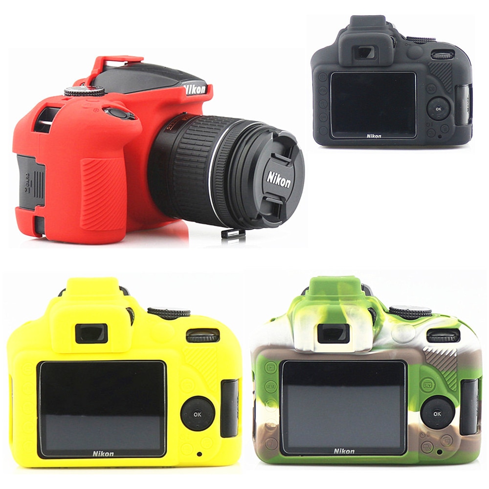 Siliconen Armor Skin Camera Case Body Cover Protector Voor Nikon D3300 Dslr Digitale Camera 'S