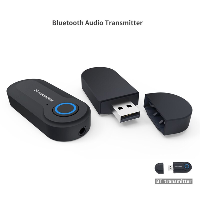 JABS Bluetooth 5.0 Adapter Wireless Audio Bluetooth Transmitter Receiver for PC/TV/Car 3.5mm AUX Music RX Sender Adaptador