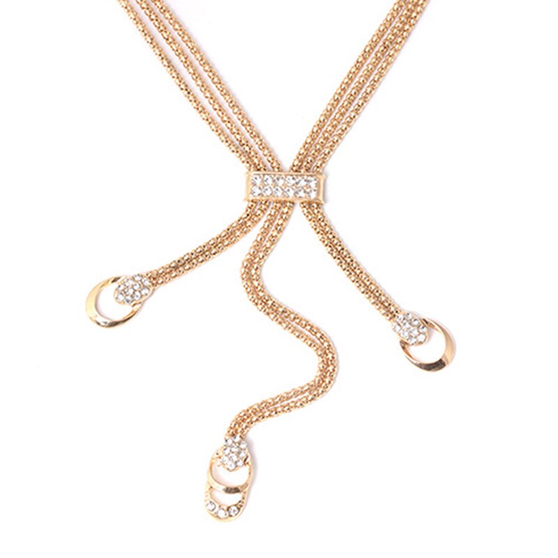 Exaggerated Crystal Jewelry Bridal Necklace Earrings Four-piece Suit Boutique Jewelry Women Jewelry Sets