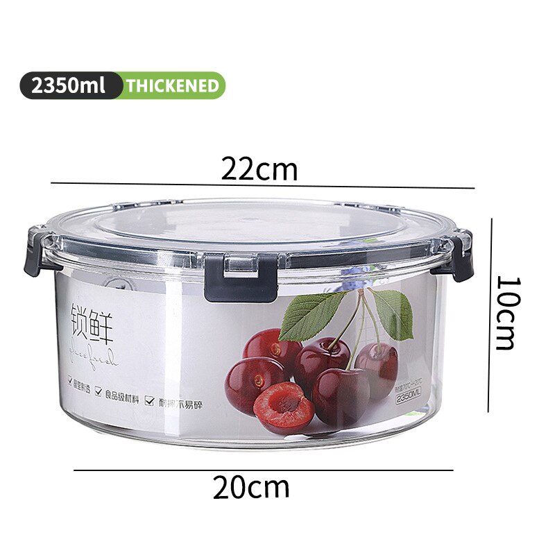 Vacuum Transparent Organizer Kitchen Food Container Storage Box Food Grade PET Fresh-keeping Sealed Box Home Kitchen Accessories: 05