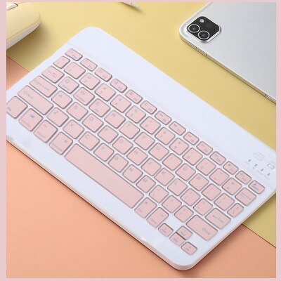 Guuooge Wireless Bluetooth for iPad Touch Keyboard Tablet for iPad 8th Generation Wireless External Keyboard for iPad: pink  9.7inch