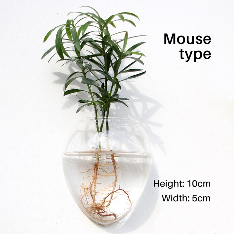 Foam Box Packing Aquarium Tank Fish Bowl Decoration Wall Hanging Aquatic Pet Supplies For Flower Arrangement Horticulture Fish: Mouth type