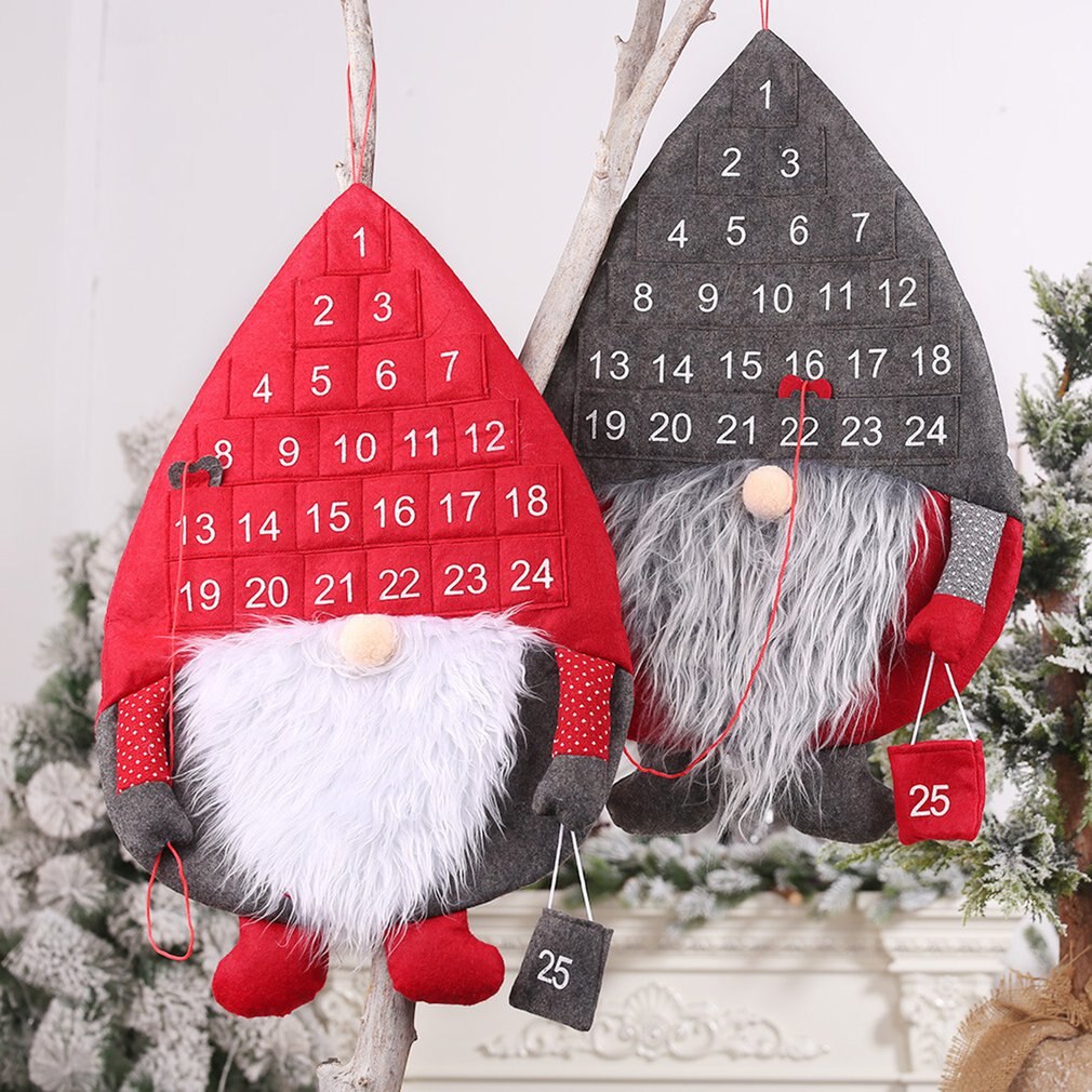 Kerstartikelen kerstversiering noordse bos oude mannen kalender rudolph aftelkalender kerstkalender