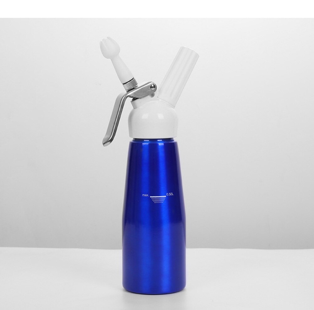 Aluminium Kaffee Nachtisch Schlagsahne Spender Butter Schläger Schaum 250/500mL: 250ml Blau