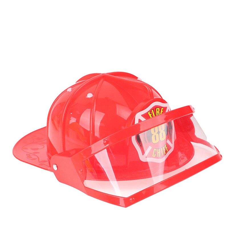 Kids Fireman Helmet Firefighter Hats Fancy Dress Accessories Kids Halloween Party Role Play Toys Yellow: Red