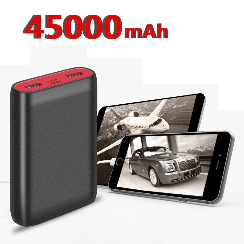 45000Mah Mini Power Bank Mobiele Telefoon Draagbare Opladen Led Digitale Display Usb Externe Batterij Power Bank Voor Xiaomi Iphone