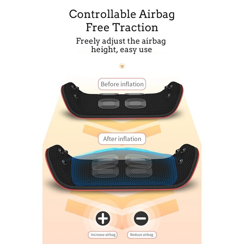 Back Massager with Heat, Waist Massager Electric Massage Lumbar for Relaxation Relieve Pain,EU Plug