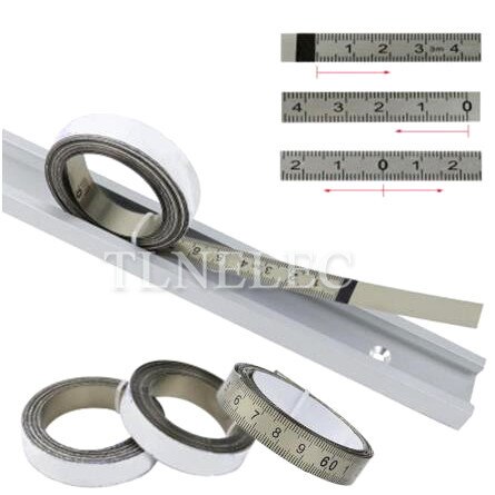 Stainless Steel Scale Ruler Sticky Scale Ruler with Rubber Flat Ruler Self-adhesive Ruler Mechanical Ruler Sticky Workbench