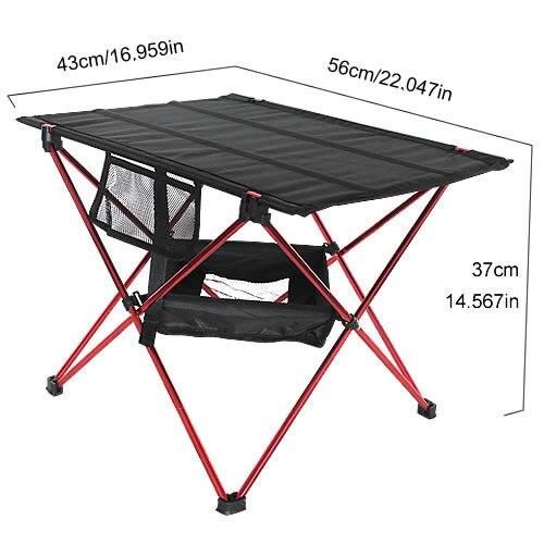 Ultralight Aluminum Camp Table, Portable Folding Camping Table with Carry Bag for Outdoor, Fishing & Picnic: 02