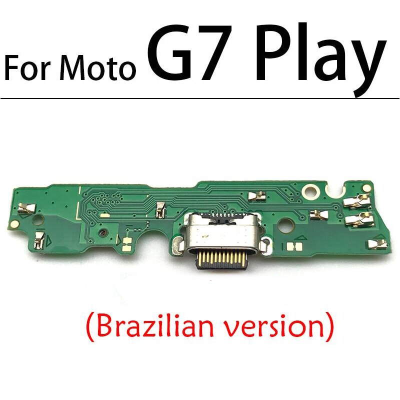 Dock Connector Charging Charger Port Board For Motorola Moto G5 G4 G6 G7 G8 G9 Play Plus One Macro Hyper Power USB Flex Cable: G7 Play Brazil