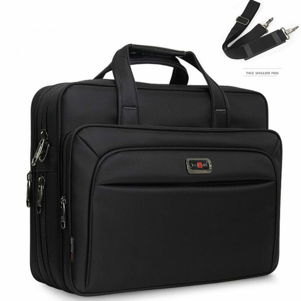 Grote Capaciteit Business Aktetas Laptoptas Mannen Schoudertas 14.1 15.6 16 Inch Reistas Mannen Casual Mode Handtassen